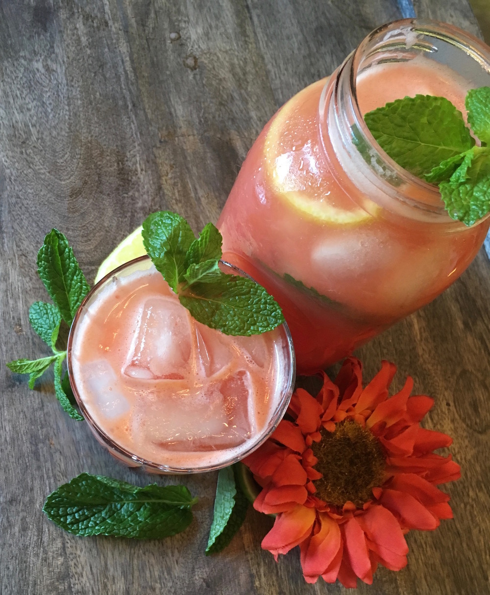 Refreshing Peach Basil Wine Spritzer Love Your Food